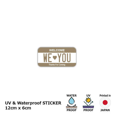 [Sticker] Color / Beige / Original American license plate type / Water resistant / Weather resistant / Outdoor OK