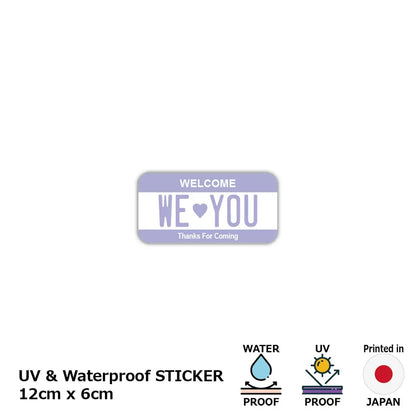 【ステッカー】カラー・パープル/オリジナルアメリカナンバープレート型・耐水・耐候・屋外OK PL8HERO