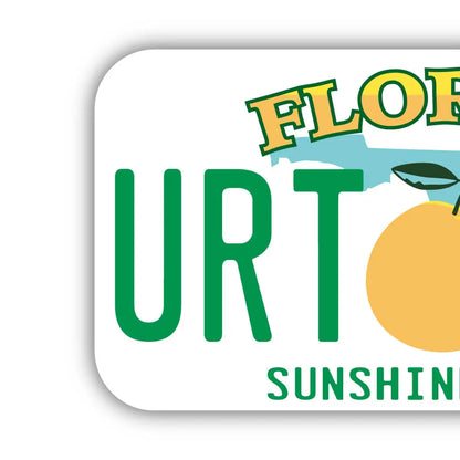 【ステッカー】フロリダ/オリジナルアメリカナンバープレート型・耐水・耐候・屋外OK PL8HERO