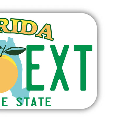 【ステッカー】フロリダ/オリジナルアメリカナンバープレート型・耐水・耐候・屋外OK PL8HERO