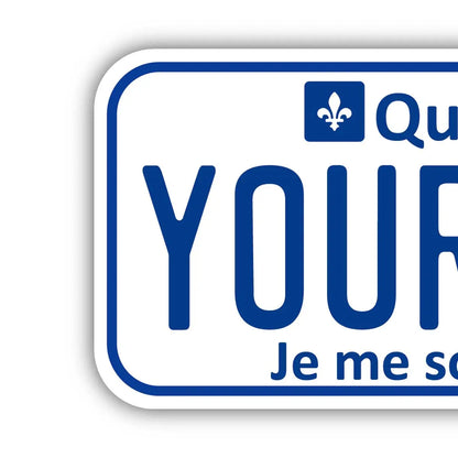 【ステッカー】ケベック/オリジナルカナダナンバープレート型・耐水・耐候・屋外OK PL8HERO