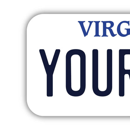 【ステッカー】バージニア/オリジナルアメリカナンバープレート型・耐水・耐候・屋外OK PL8HERO