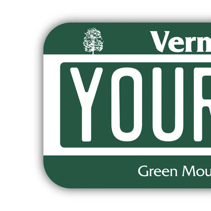 【ステッカー】バーモント/オリジナルアメリカナンバープレート型・耐水・耐候・屋外OK PL8HERO