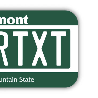 【ステッカー】バーモント/オリジナルアメリカナンバープレート型・耐水・耐候・屋外OK PL8HERO