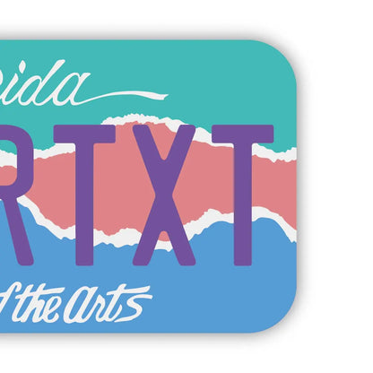 【ステッカー】フロリダ・アート/オリジナルアメリカナンバープレート型・耐水・耐候・屋外OK PL8HERO