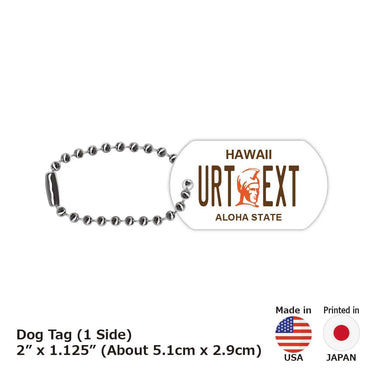 [Dog Tag] Hawaii Kamehameha the Great / Original American License Plate Type Keychain