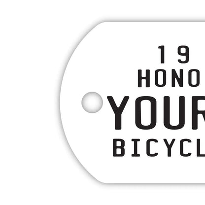 【ドッグタグ】ハワイ自転車タグ・ホワイト/オリジナルアメリカナンバープレート型 キーホルダー PL8HERO