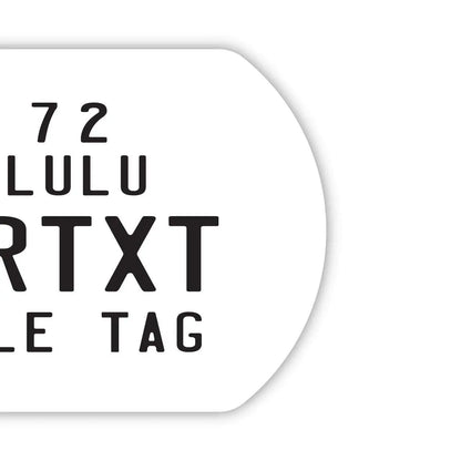 【ドッグタグ】ハワイ自転車タグ・ホワイト/オリジナルアメリカナンバープレート型 キーホルダー PL8HERO