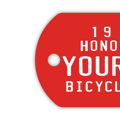 【ドッグタグ】ハワイ自転車タグ・レッド/オリジナルアメリカナンバープレート型 キーホルダー PL8HERO