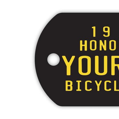 【ドッグタグ】ハワイ自転車タグ・ブラック/オリジナルアメリカナンバープレート型 キーホルダー PL8HERO