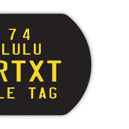 【ドッグタグ】ハワイ自転車タグ・ブラック/オリジナルアメリカナンバープレート型 キーホルダー PL8HERO