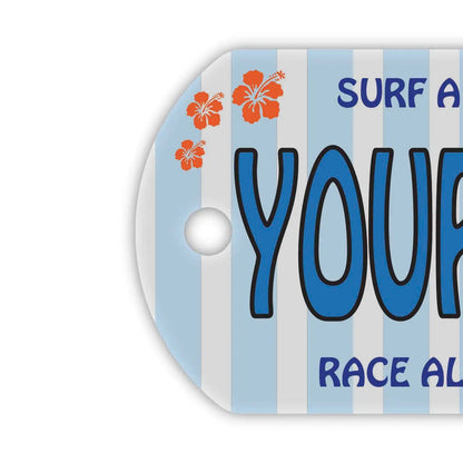 【ドッグタグ】ワーゲンバス・ブルー/オリジナルアメリカナンバープレート型 キーホルダー PL8HERO