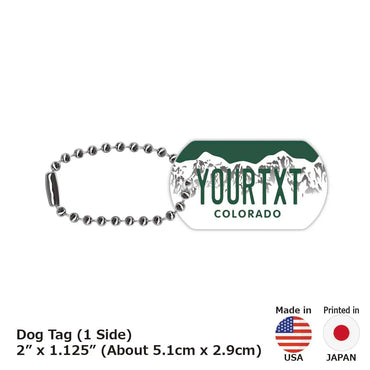 [Dog Tag] Colorado / Original American License Plate Type Keychain