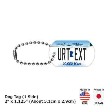 [Dog Tag] Minnesota / Original American License Plate Type Keychain