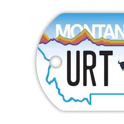 【ドッグタグ】モンタナ/オリジナルアメリカナンバープレート型 キーホルダー PL8HERO