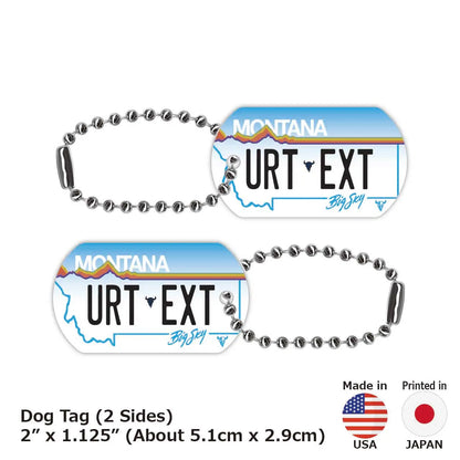 【ドッグタグ】モンタナ/オリジナルアメリカナンバープレート型 キーホルダー PL8HERO
