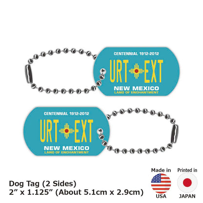 【ドッグタグ】ニューメキシコ/オリジナルアメリカナンバープレート型 キーホルダー PL8HERO