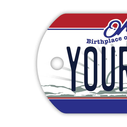 【ドッグタグ】オハイオ/オリジナルアメリカナンバープレート型 キーホルダー PL8HERO