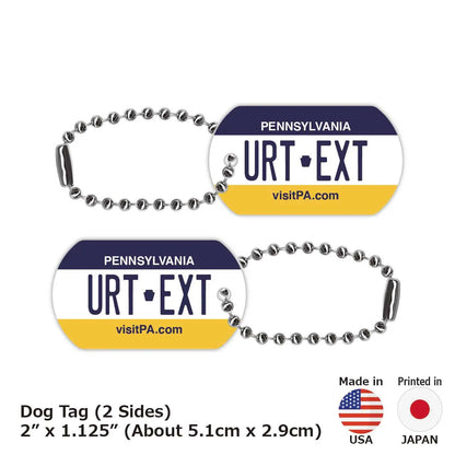 【ドッグタグ】ペンシルバニア/オリジナルアメリカナンバープレート型 キーホルダー PL8HERO