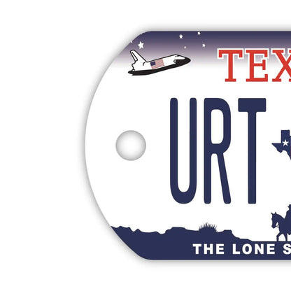 【ドッグタグ】テキサス/オリジナルアメリカナンバープレート型 キーホルダー PL8HERO