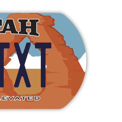 【ドッグタグ】ユタ/オリジナルアメリカナンバープレート型 キーホルダー PL8HERO