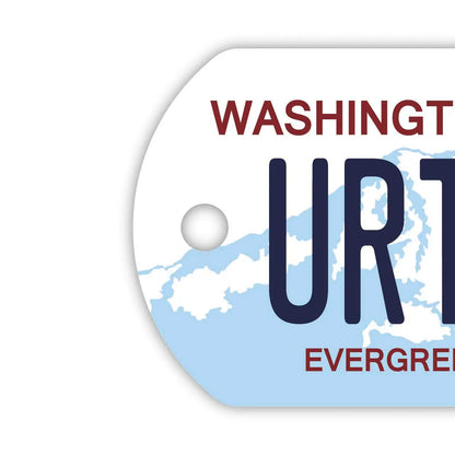 【ドッグタグ】ワシントン/オリジナルアメリカナンバープレート型 キーホルダー PL8HERO