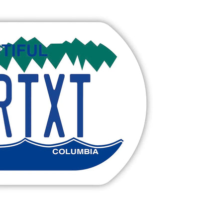 【ドッグタグ】ブリティッシュコロンビア・パーソナライズド/オリジナルカナダナンバープレート型 キーホルダー PL8HERO