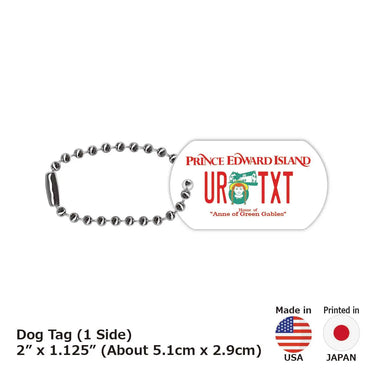 [Dog Tag] Prince Edward Island-Redhead Anne / Original Canada License Plate Type Keychain