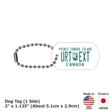 [Dog Tag] Prince Edward Island / Original Canada License Plate Type Keychain