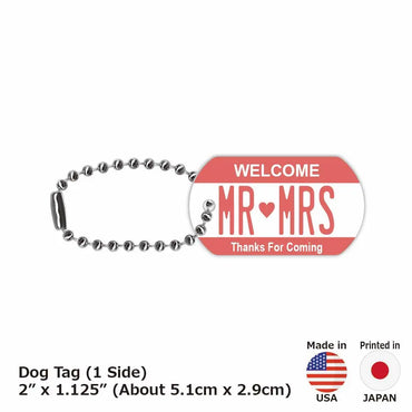 [Dog Tag] Color Pink / Original American License Plate Type Keychain