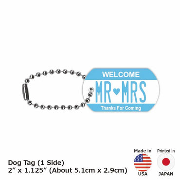 [Dog Tag] Color Blue / Original American License Plate Type Keychain