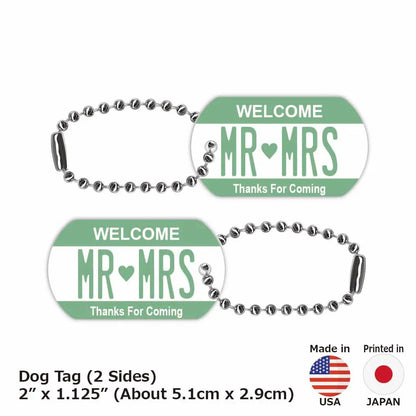 【ドッグタグ】カラー・グリーン/オリジナルアメリカナンバープレート型 キーホルダー PL8HERO