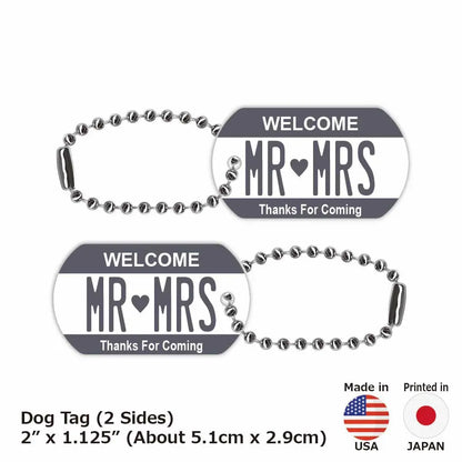 【ドッグタグ】カラー・グレー/オリジナルアメリカナンバープレート型 キーホルダー PL8HERO