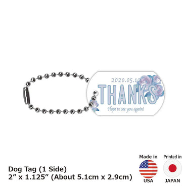 [Dog Tag] Mother's Day / Rose / Original American License Plate Type Keychain