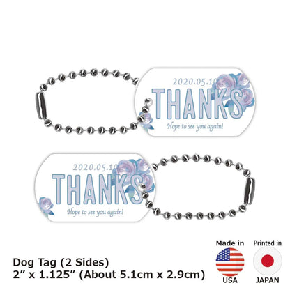 【ドッグタグ】母の日・ローズ/オリジナルアメリカナンバープレート型 キーホルダー PL8HERO