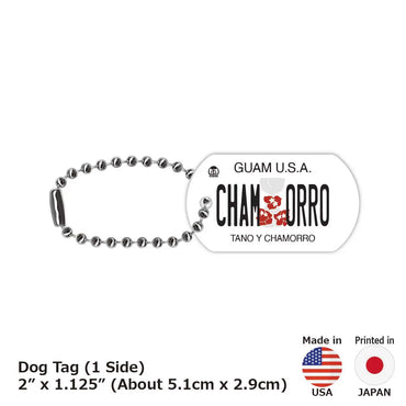 [Dog Tag] Guam Hibiscus / Original American License Plate Type Keychain