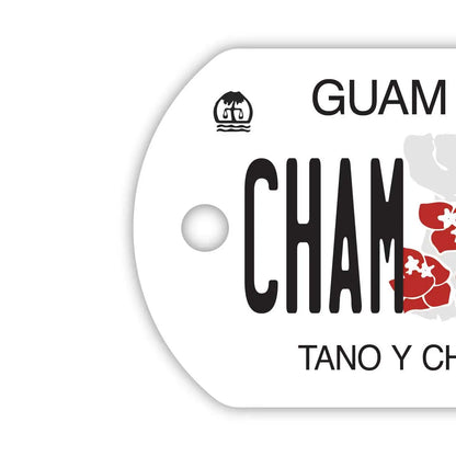 【ドッグタグ】グアム・ハイビスカス/オリジナルアメリカナンバープレート型 キーホルダー PL8HERO