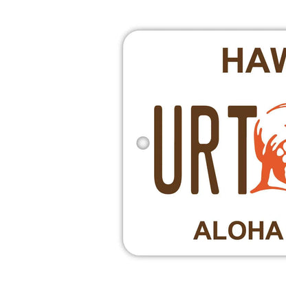 【ミラータグ】ハワイ・カメハメハ大王/オリジナルアメリカナンバープレート型エアフレッシュナー PL8HERO