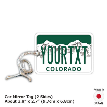 [Mirror Tag] Colorado / Original American License Plate Type Air Freshener