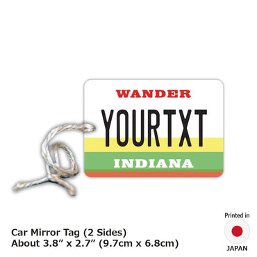 [Mirror Tag] Indiana / Original American License Plate Type Air Freshener