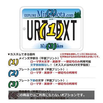 【ミラータグ】ミネソタ/オリジナルアメリカナンバープレート型エアフレッシュナー PL8HERO