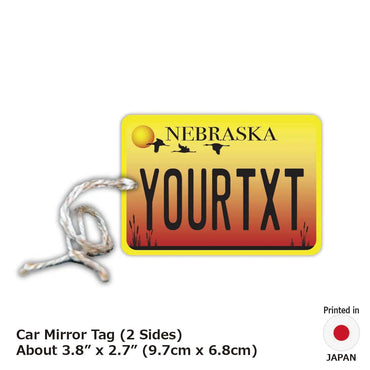 [Mirror Tag] Nebraska / Original American License Plate Type Air Freshener