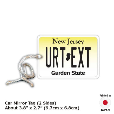 [Mirror Tag] New Jersey / Original American License Plate Type Air Freshener