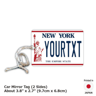[Mirror Tag] New York / Original American License Plate Type Air Freshener