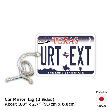 [Mirror Tag] Texas / Original American License Plate Type Air Freshener