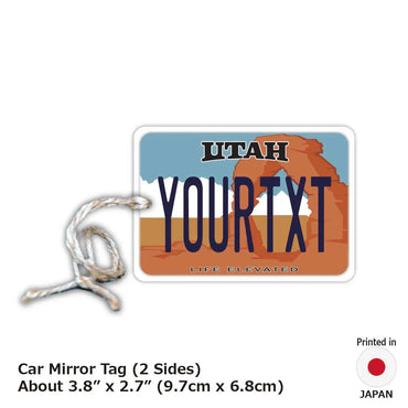 [Mirror Tag] Utah / Original American License Plate Type Air Freshener