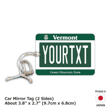 [Mirror Tag] Vermont / Original American License Plate Type Air Freshener