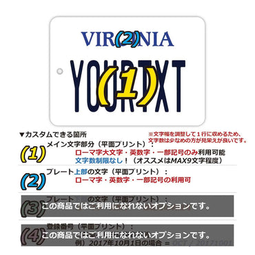 [Mirror Tag] Virginia / Original American License Plate Type Air Freshener