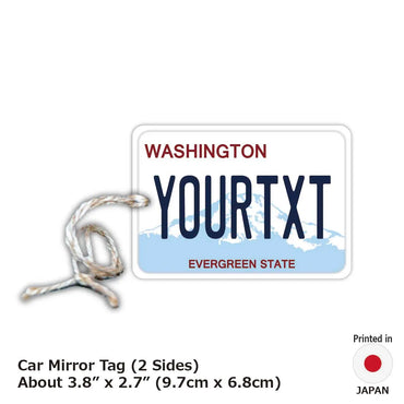 [Mirror Tag] Washington / Original American License Plate Type Air Freshener