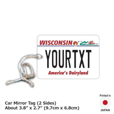 [Mirror Tag] Wisconsin / Original American License Plate Type Air Freshener